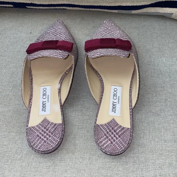 Jimmy Choo galaxy flat pointed bow SIZE 41 NWT - Picture 8 of 10